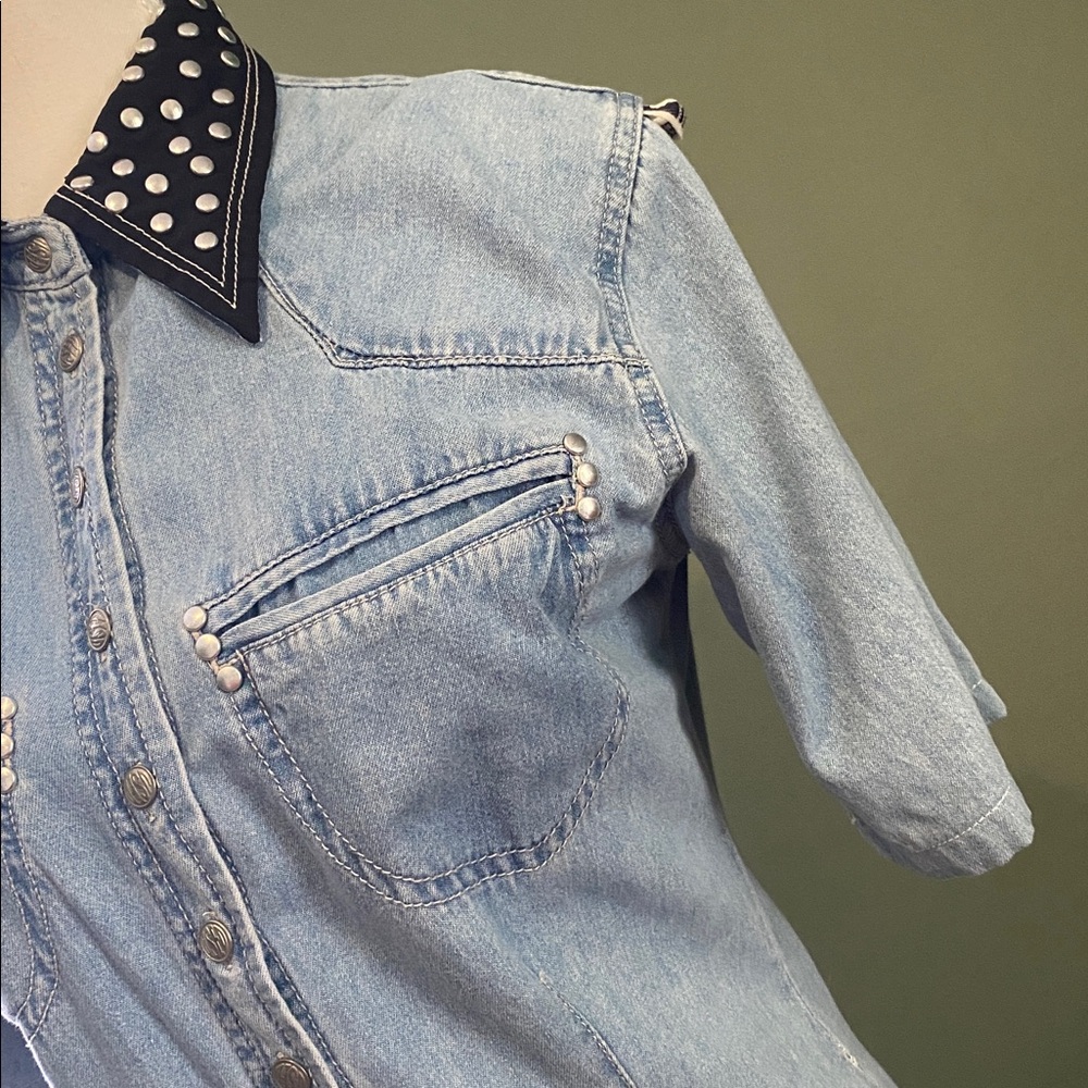 Vintage Used Brand denim western dress - Picture 5 of 9